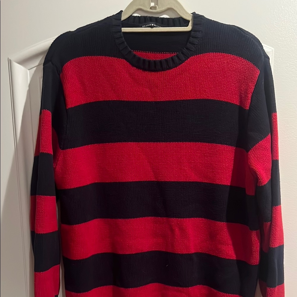 Striped Red and Black Sweater